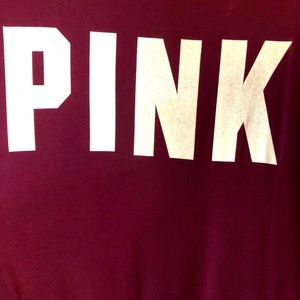 Victoria Secrets PINK long sleeve maroon top